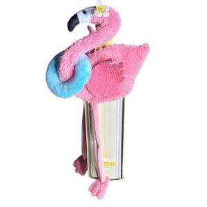 Celebrate Together Summer Pink Flamingo Wine Bottle Cover Gift NEW